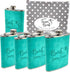 Team Groom Leather Wrapped Hip Flask Bachelor Party Must-Have